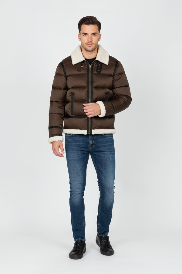Doudoune SCHOTT bombardier marron