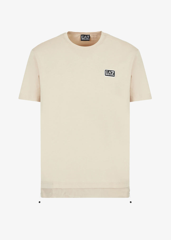 T-shirt EA7 Summer Mix En Coton Beige
