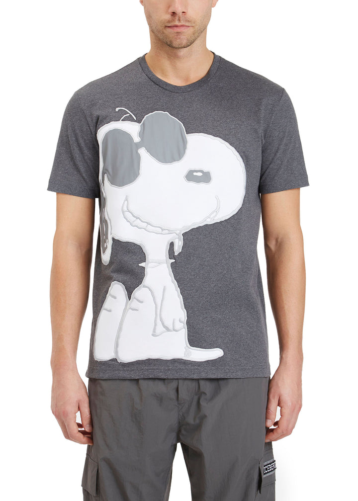 T-shirt Iceberg Gris Pour Homme Avec Graphique Snoopy