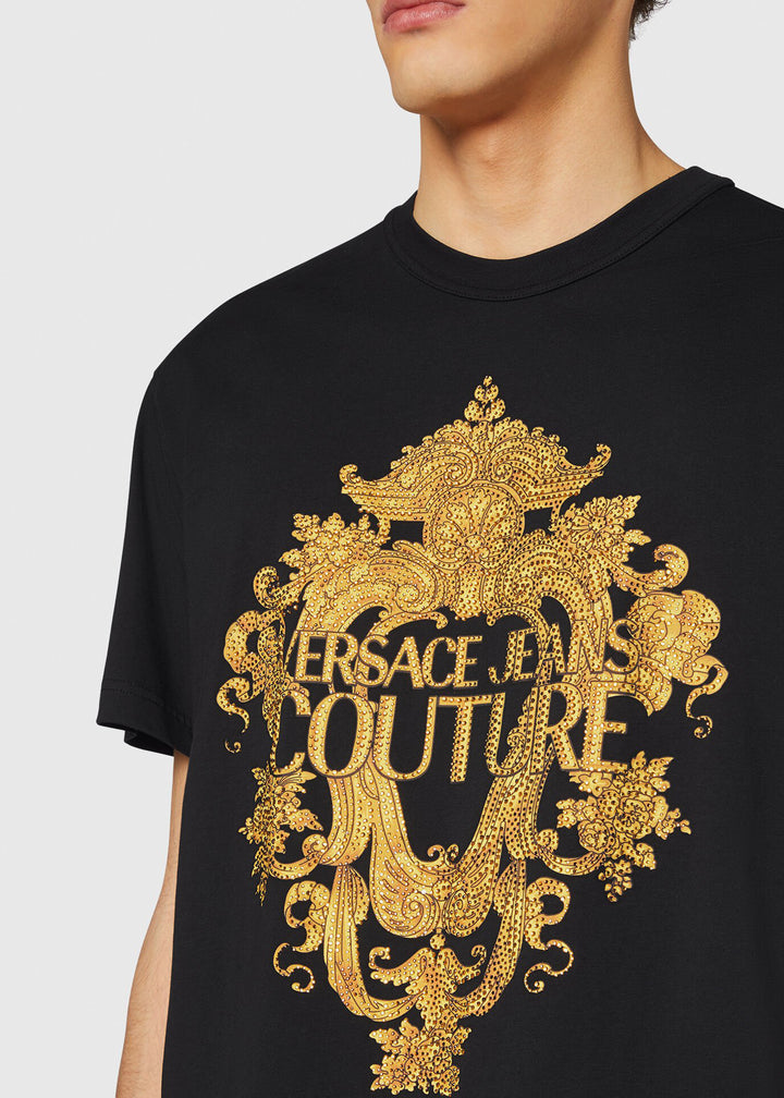 T-shirt Versace Jeans Couture Baroque Avec Cristaux