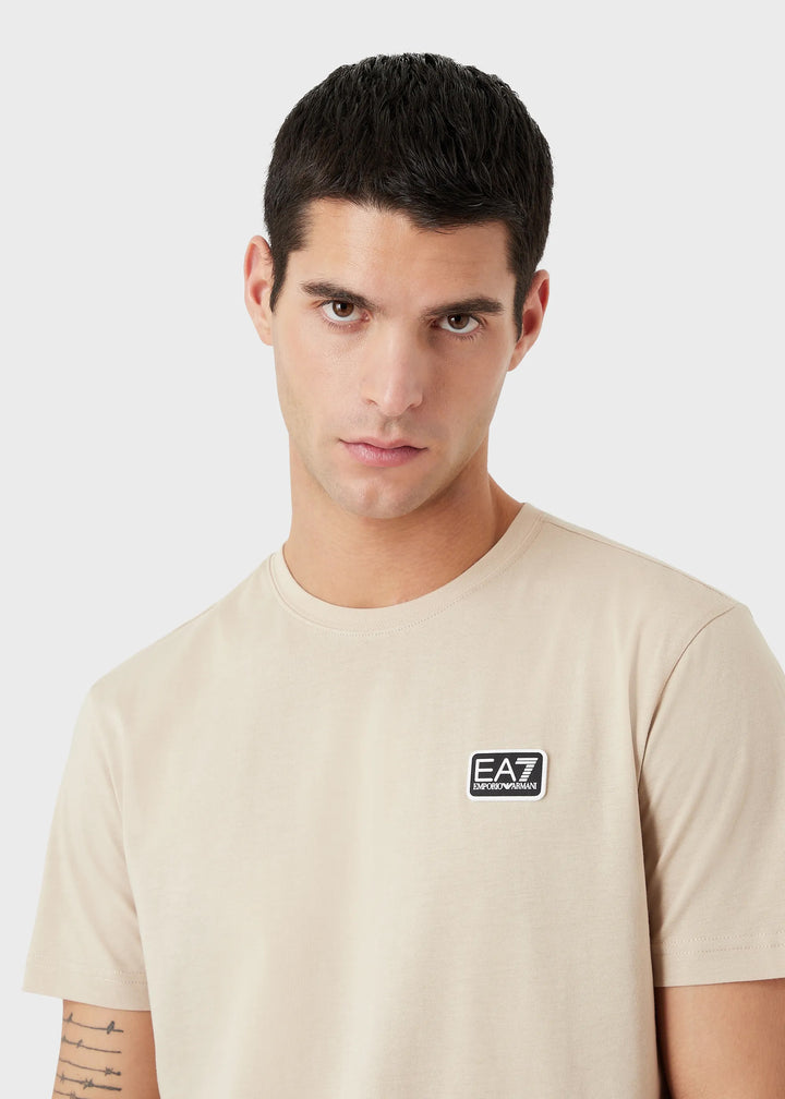 T-shirt EA7 Summer Mix En Coton Beige